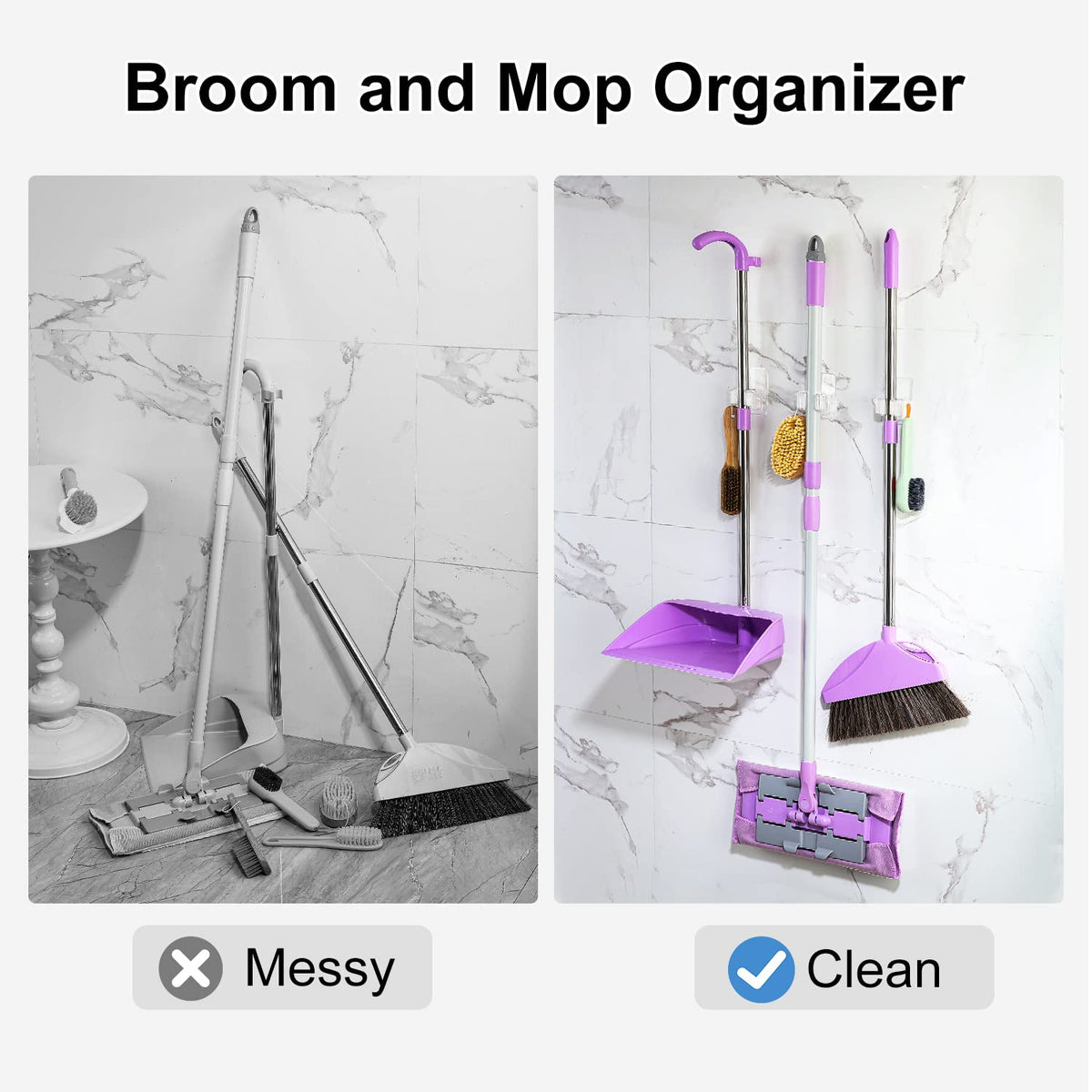 Broom Holder Wall Mount