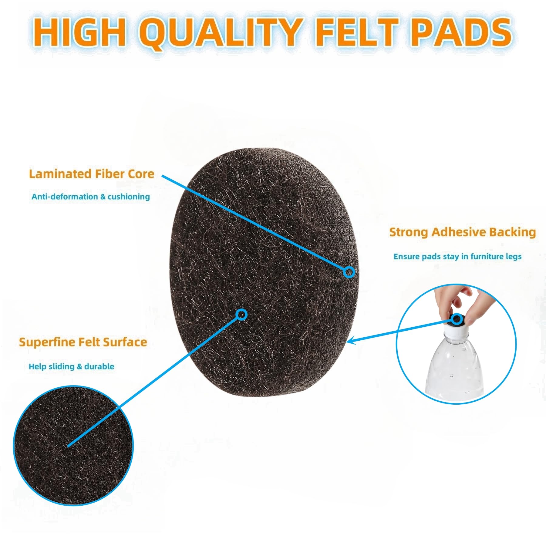 Felt Furniture Pads for Hardwood Floors (129 Count)
