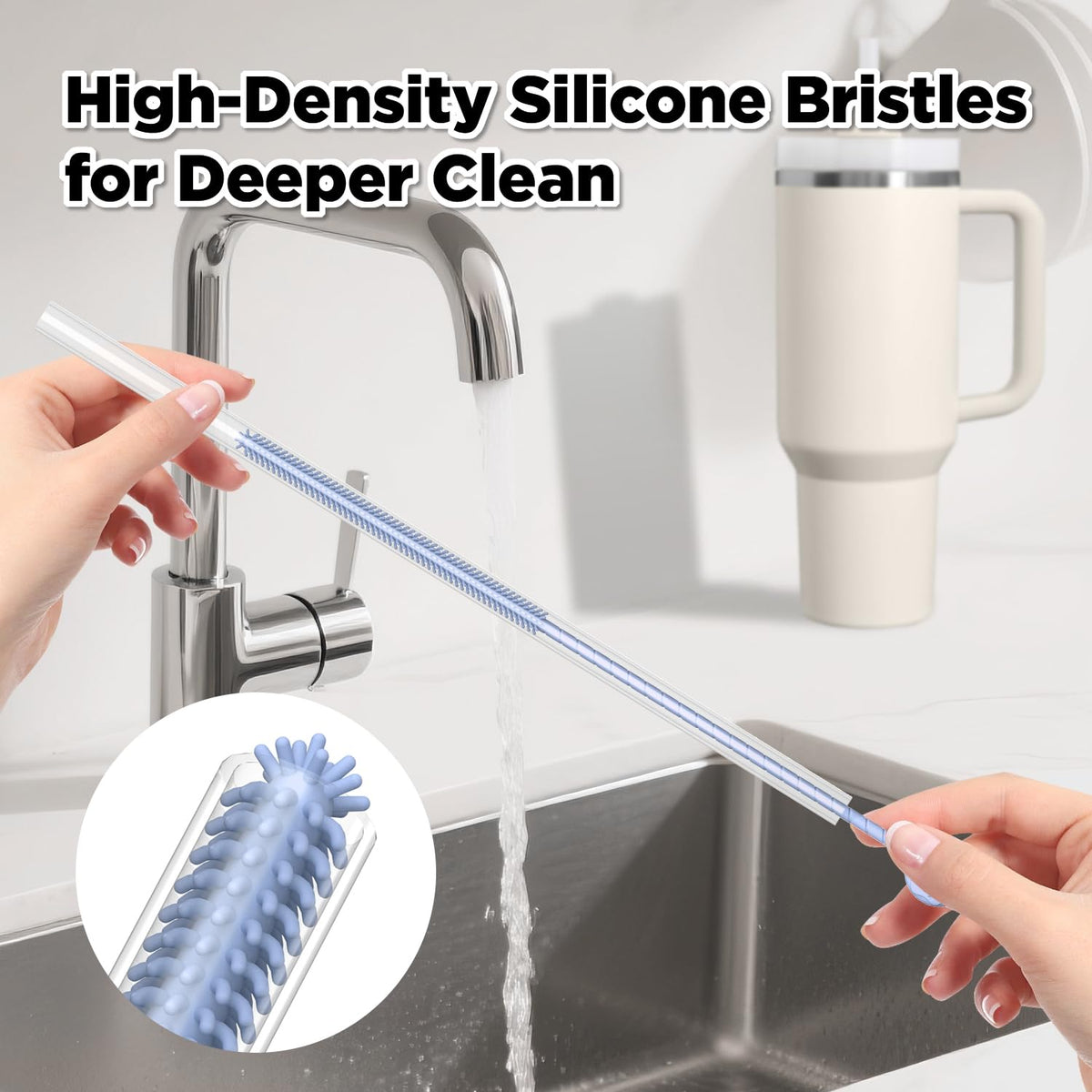 Silicone Straw Cleaner Brush (2 Count)