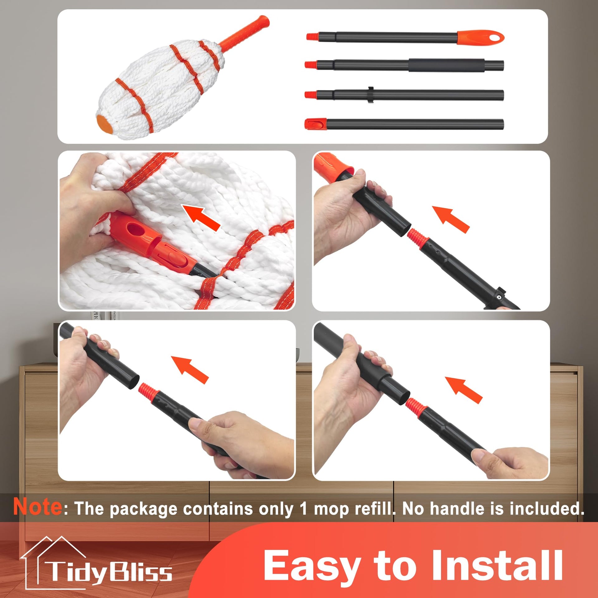 Self Wringing Twist Mop Head Replacement for Floor Cleaning