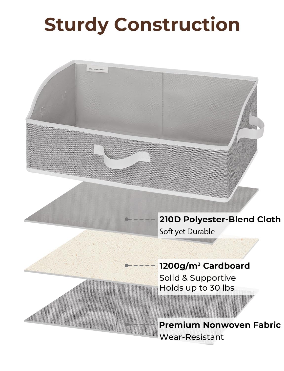 Closet Storage Bins Trapezoid (3 Count)