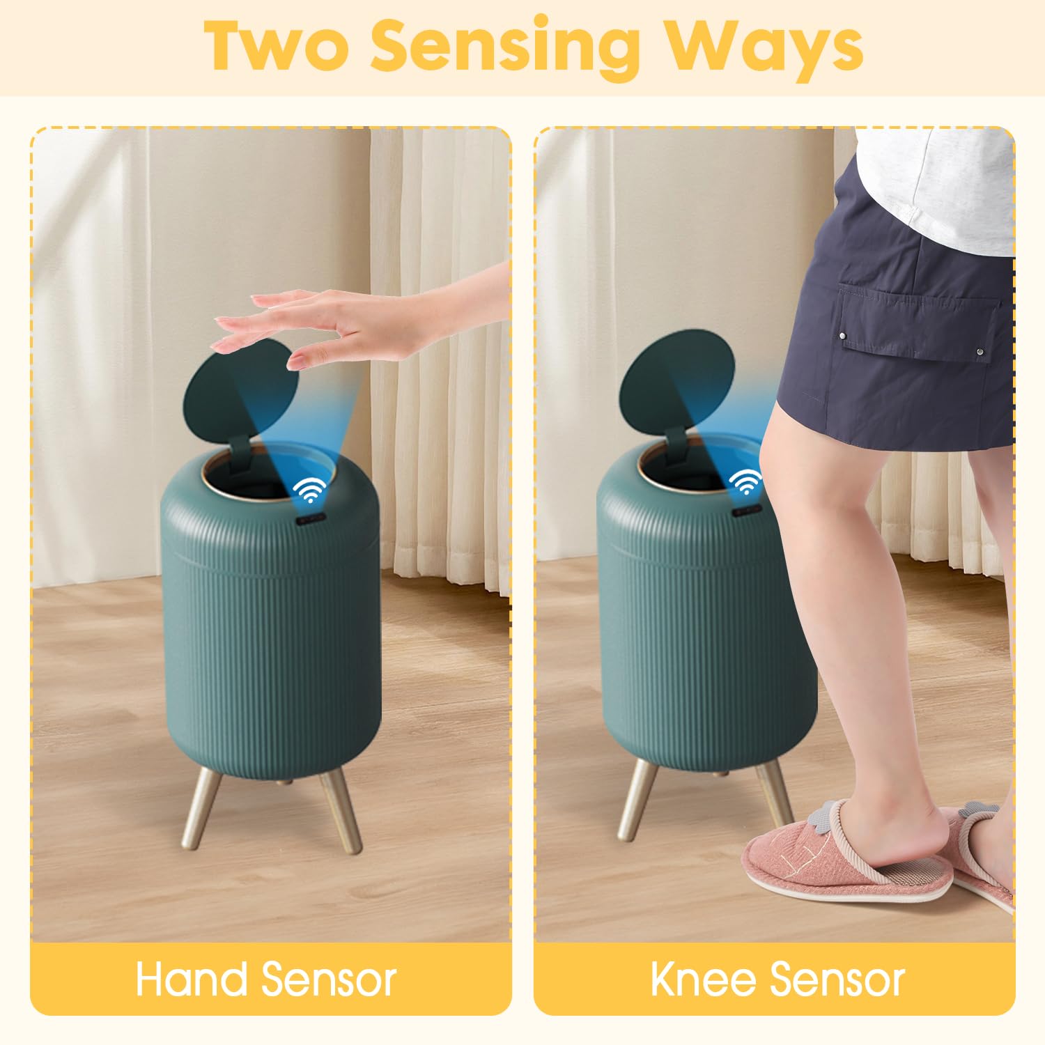 Bathroom Trash Can Automatic Touchless