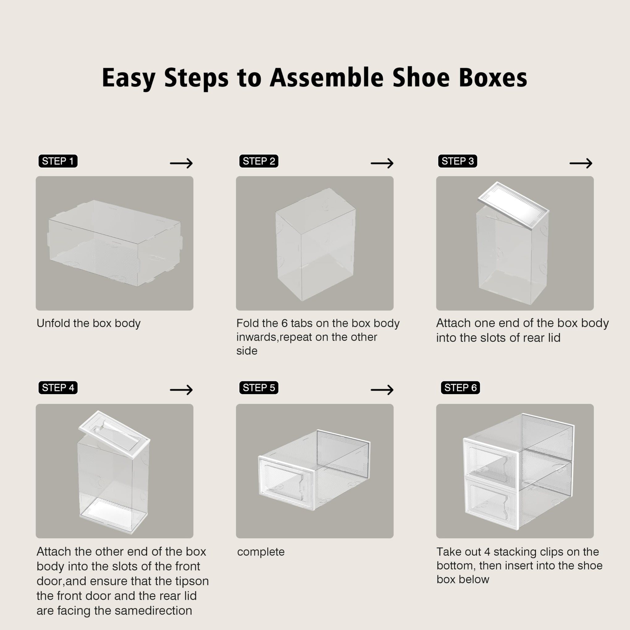 X Large Shoe Storage Box Fit Size 11 (12 Count)