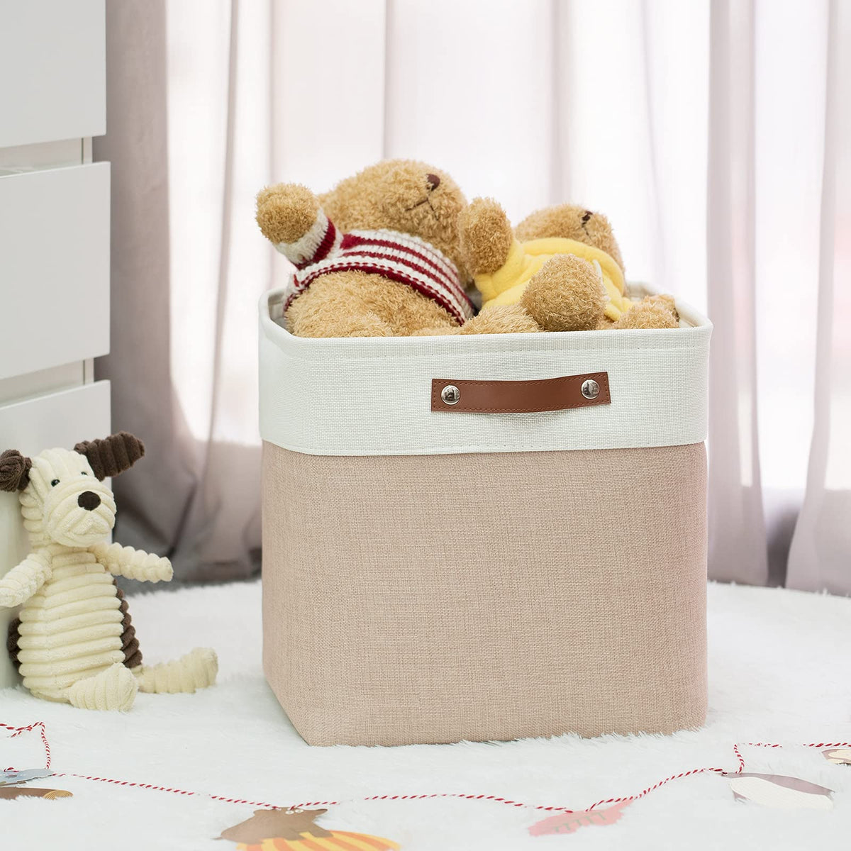 Cube Storage Baskets for Shelves Foldable Storage Baskets (3 Count)