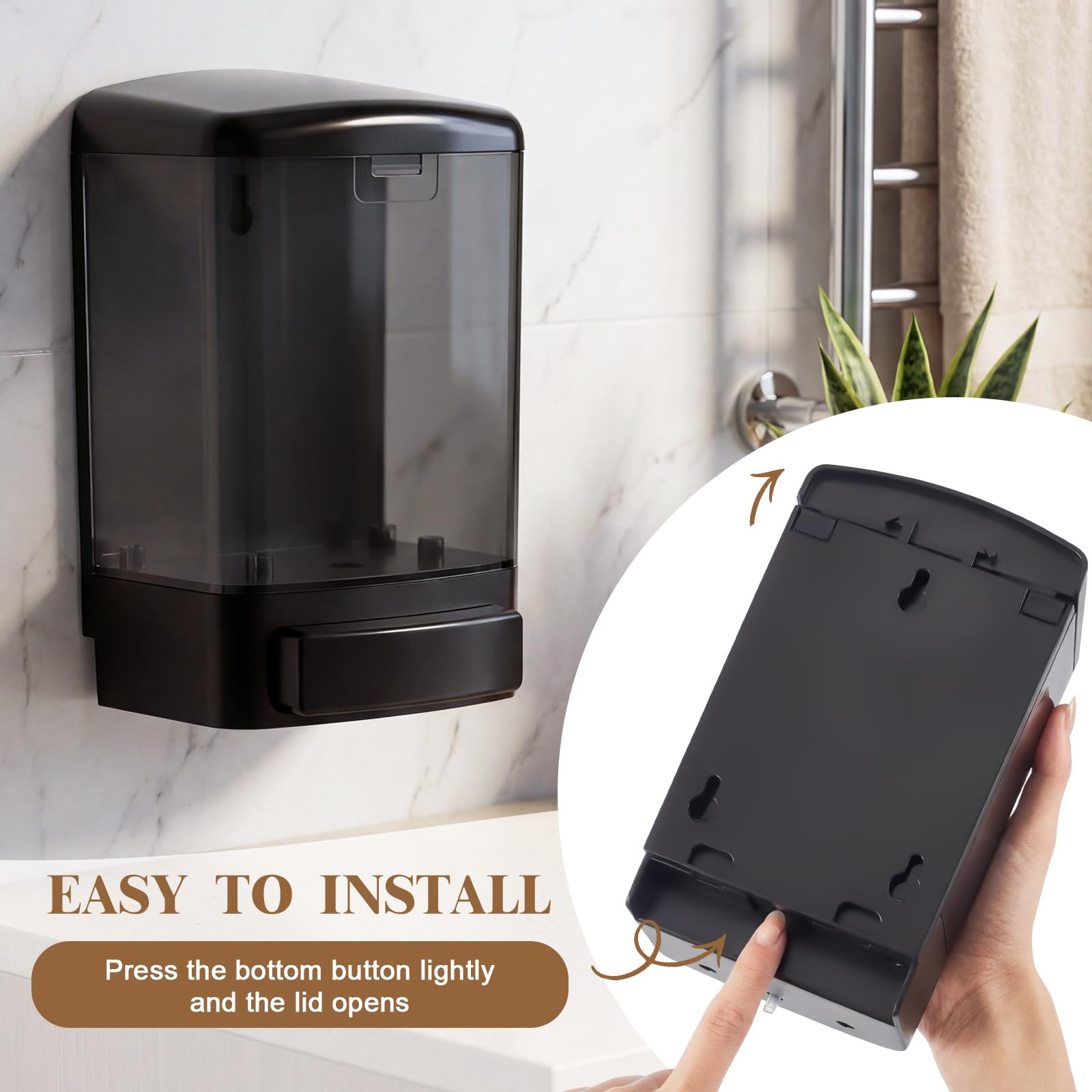 2 Pcs Wall Mounted Soap Dispenser (2 Count)