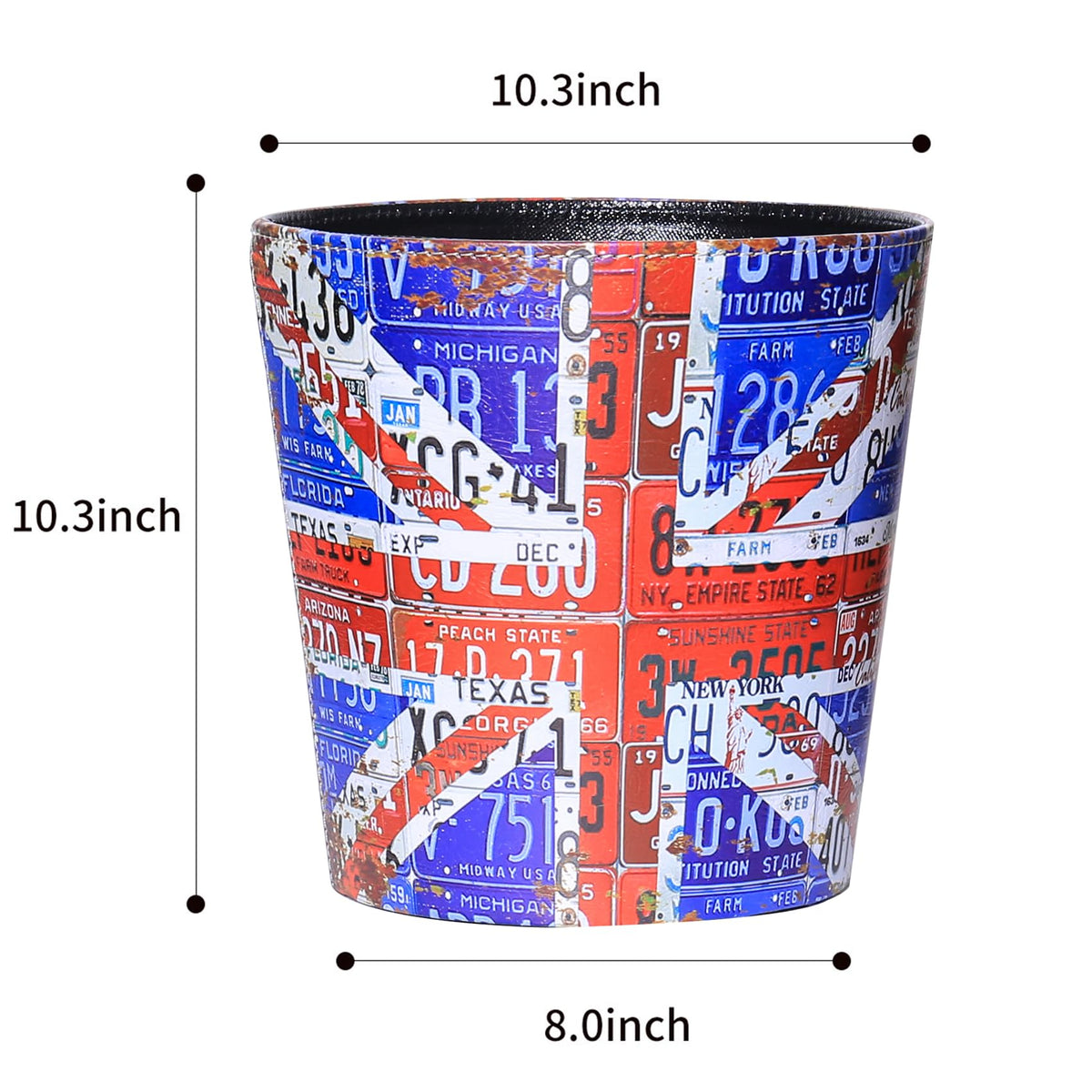 PU Leather Small Trash Can Wastebasket