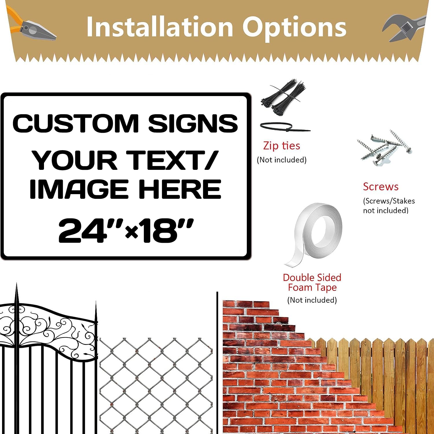 custom sign Aluminum Weatherproof Metal Sign