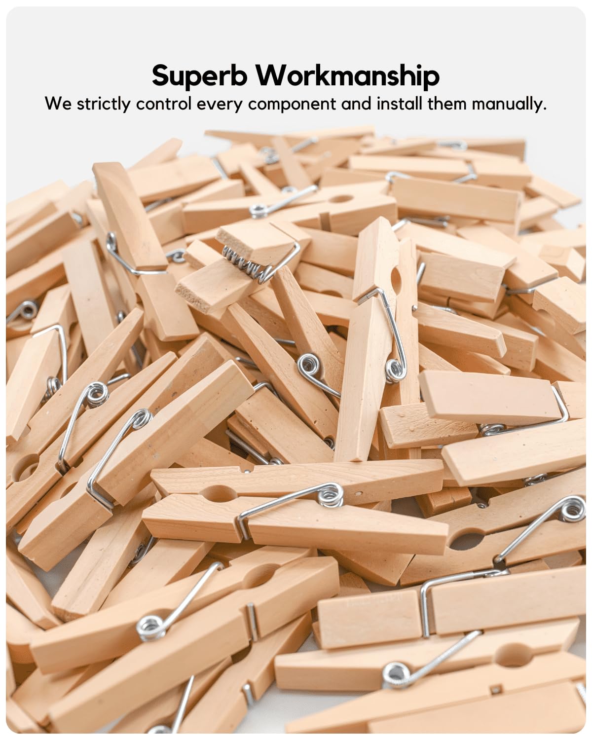 Clothes Pins Wooden Clothespins for Photo 1.77 Inch 50 PCS