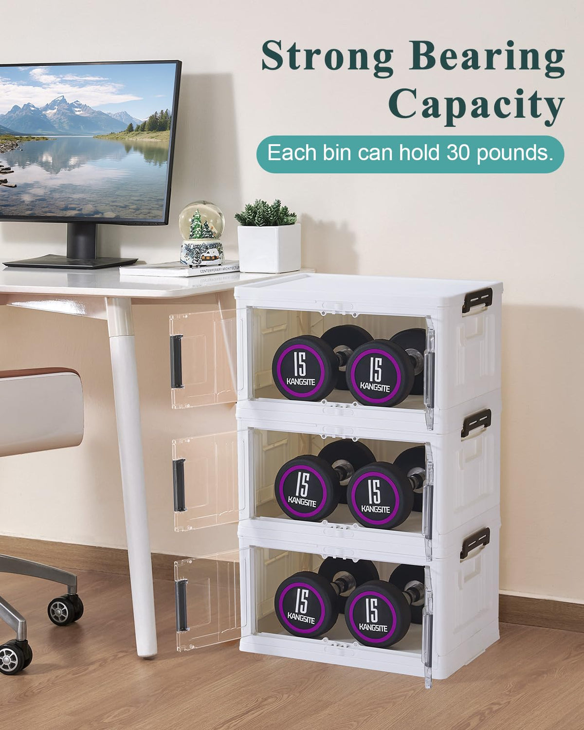 23QT Storage Bins with Lids for Closet