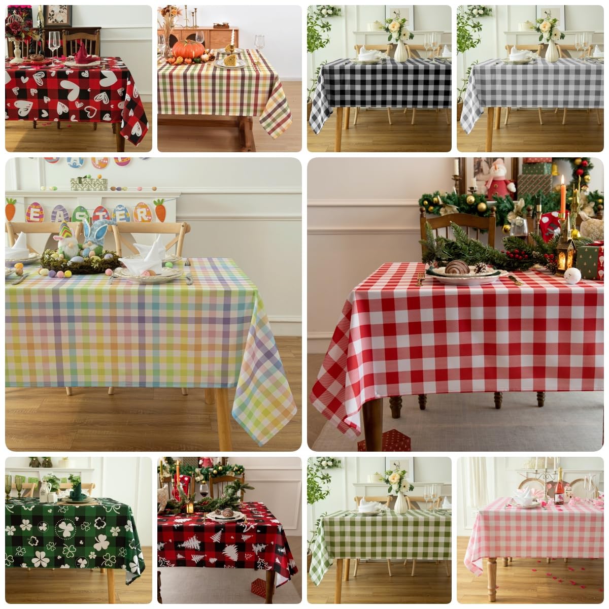 Waterproof Plaid Tablecloth Fabric