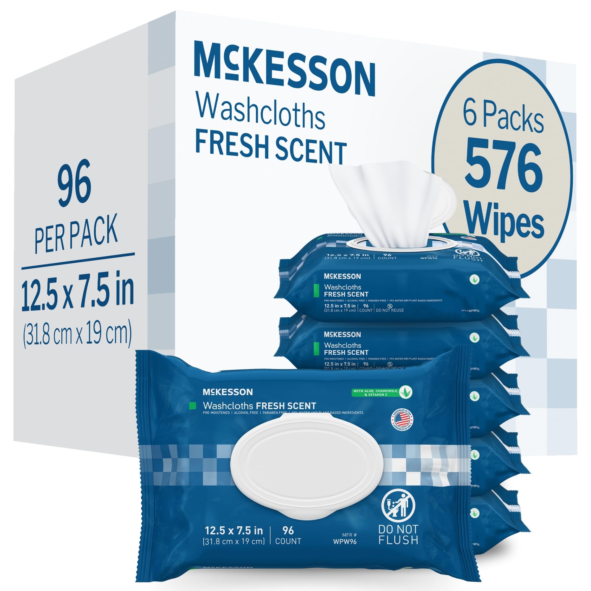 Washcloth Wipes for Adults (576 Count)