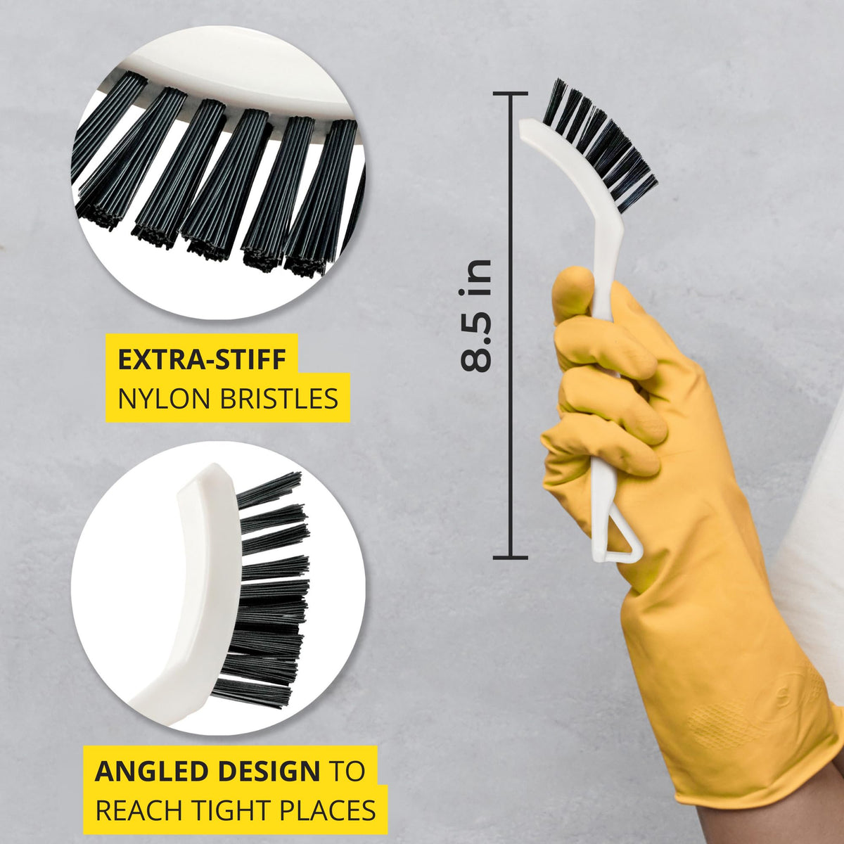 6 Pack Grout Cleaner Brush Scrub Set (6 Count)