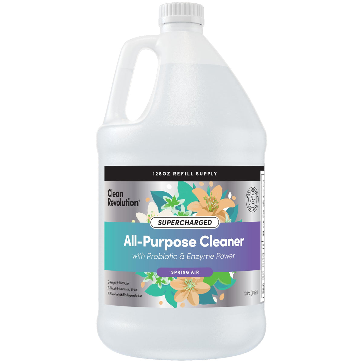 SuperCharged All Purpose Cleaner Refill with Smart Probiotic + Enzyme Complex (128 Fl Oz)