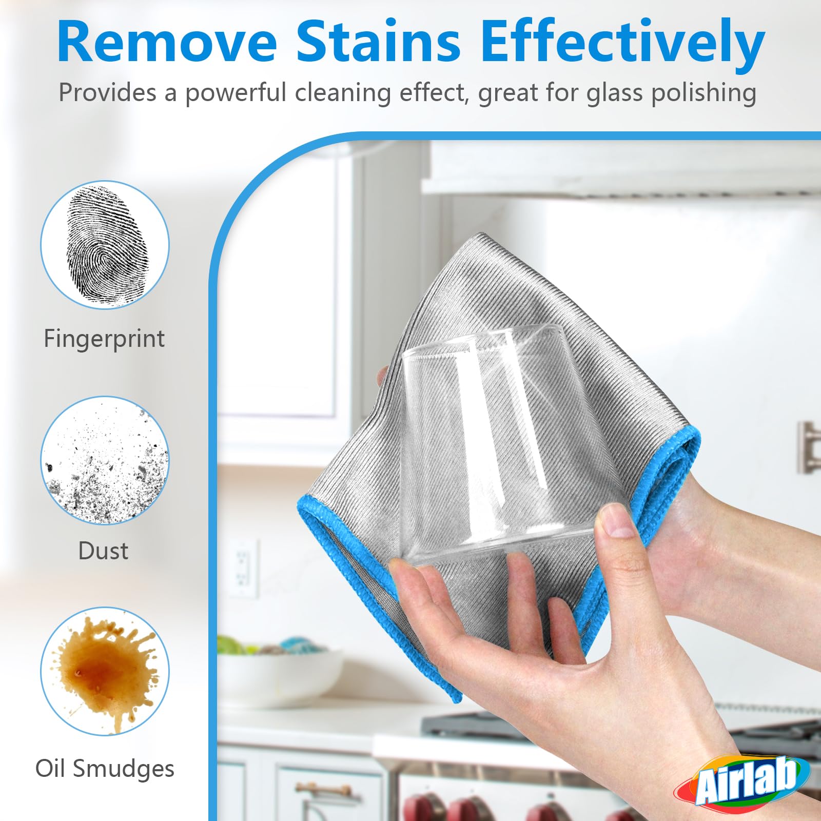 Glass Polishing Streak Free Miracle Cleaning Cloth (6 Count)