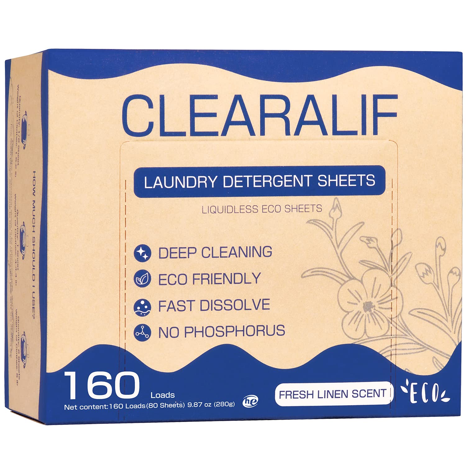 Laundry Detergent Sheets Up to 160 Loads (160 Count)