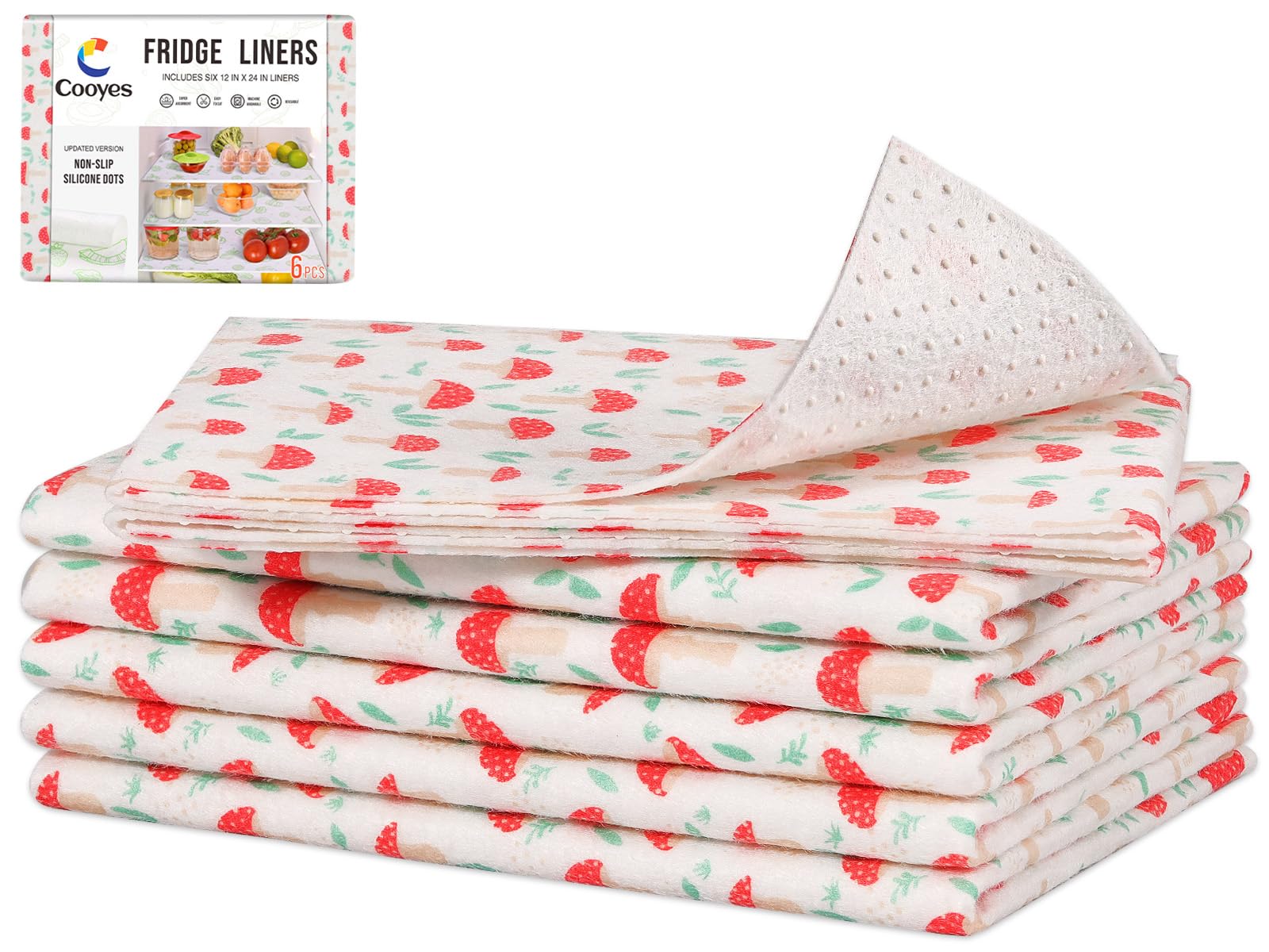 6 Pack Cloth Shelf Liners for Kitchen Cabinets