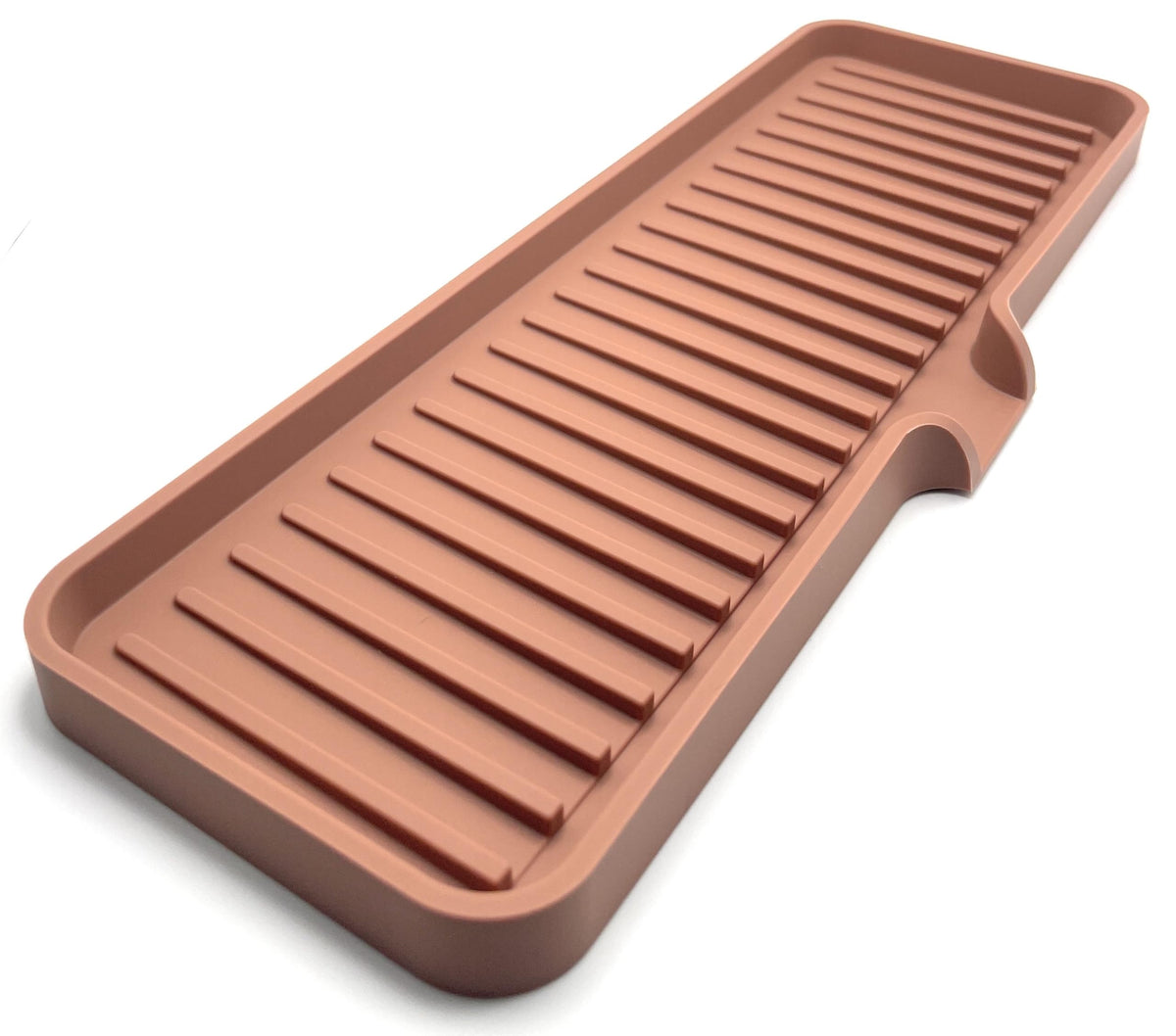 Silicone Soap Dish Tray and Sponge Holder with Drain Chute