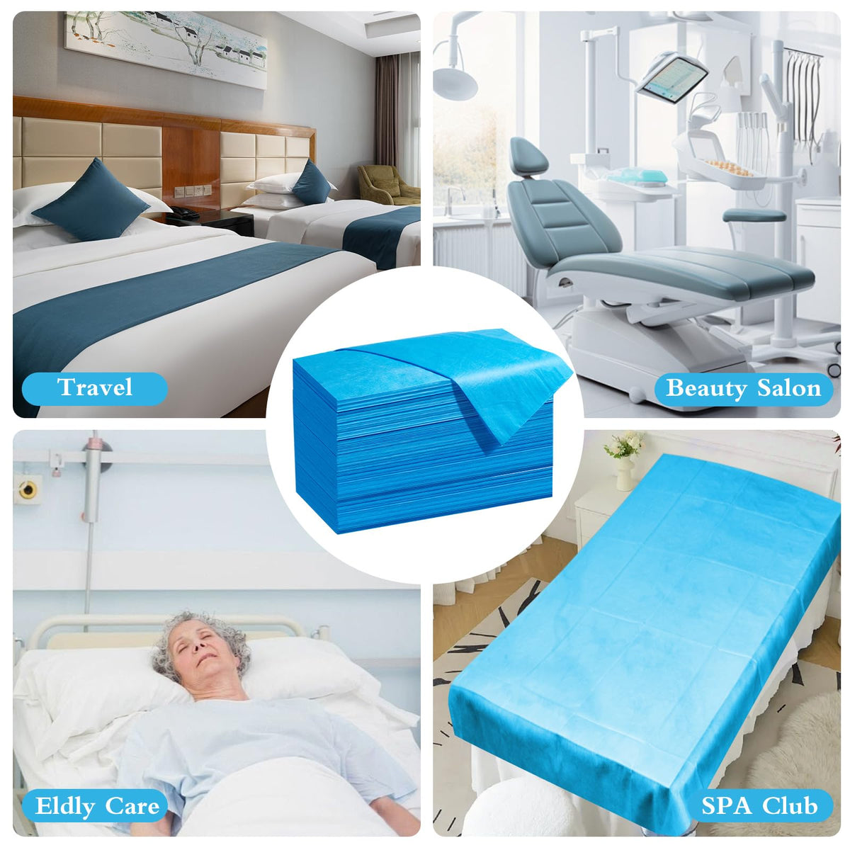 100 Pack Disposable Bed Sheets (100 Count)