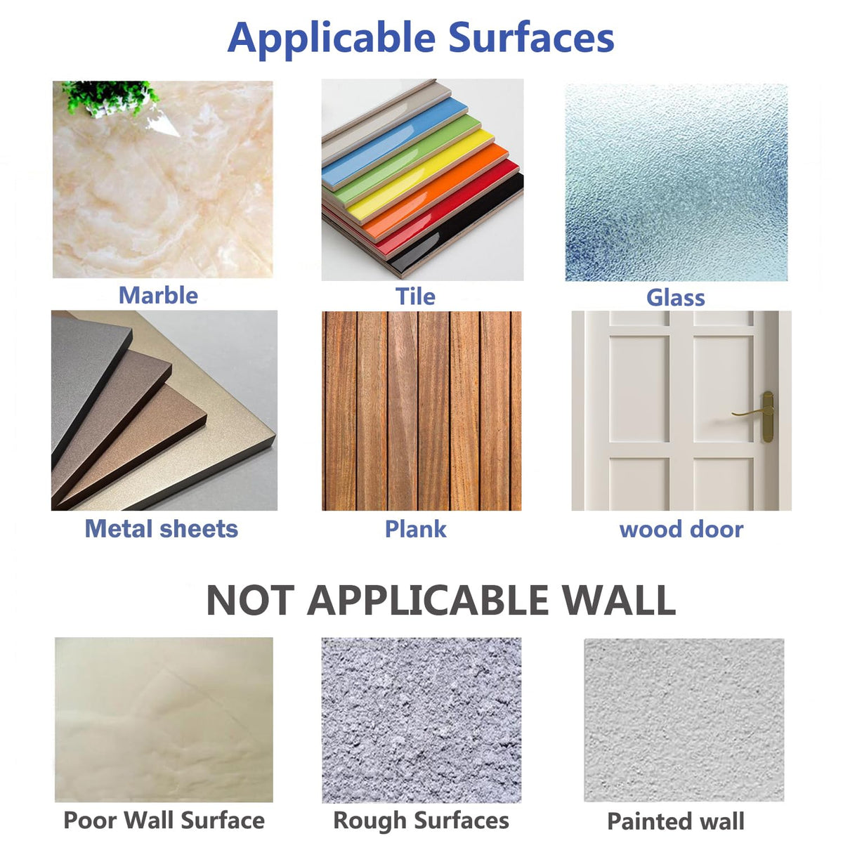 Adhesive Wall Hooks No Drill Clear Heavy Duty (12 Count)