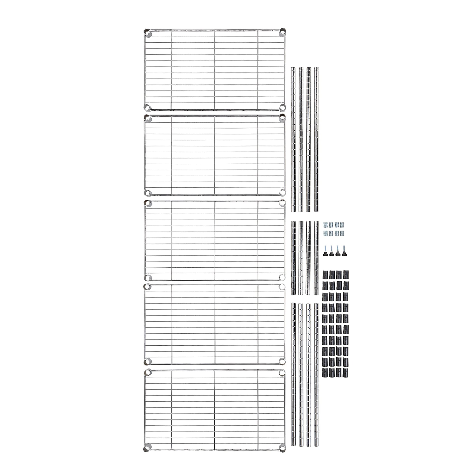 5 Shelf Adjustable Storage Shelving Unit for Garage