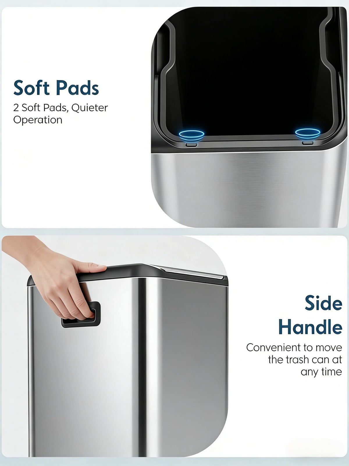16Gal Dual Trash Can w (2 Count)