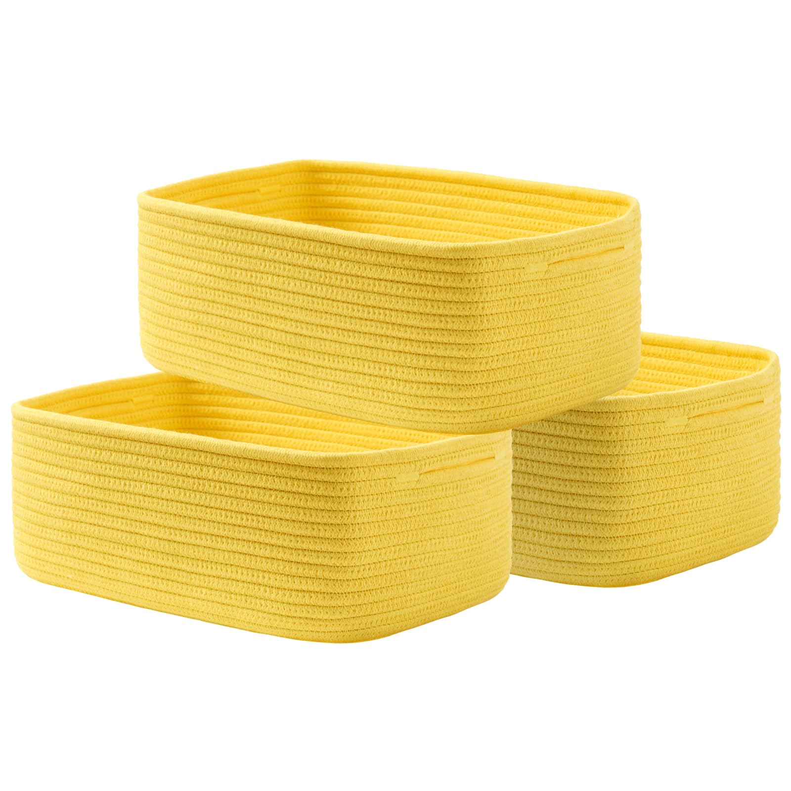 Small Woven Storage Basket for Organizing (3 Count)