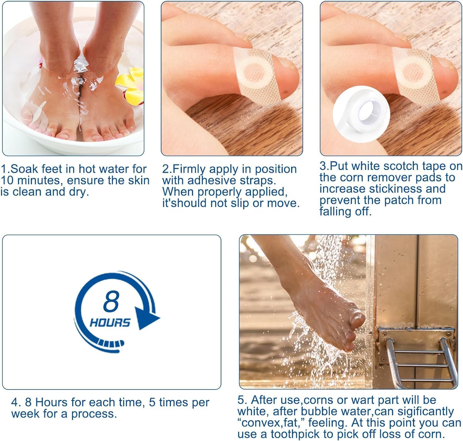 48 Count Corn Removal Pads for Feet and Toe
