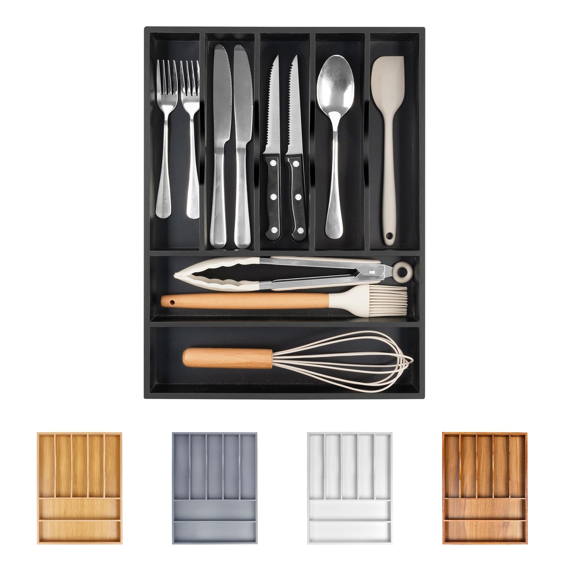 Bamboo Silverware Drawer Organizer