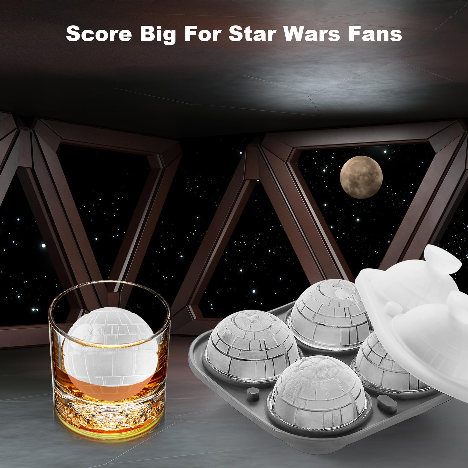 3D Death Star Ice Cube Molds