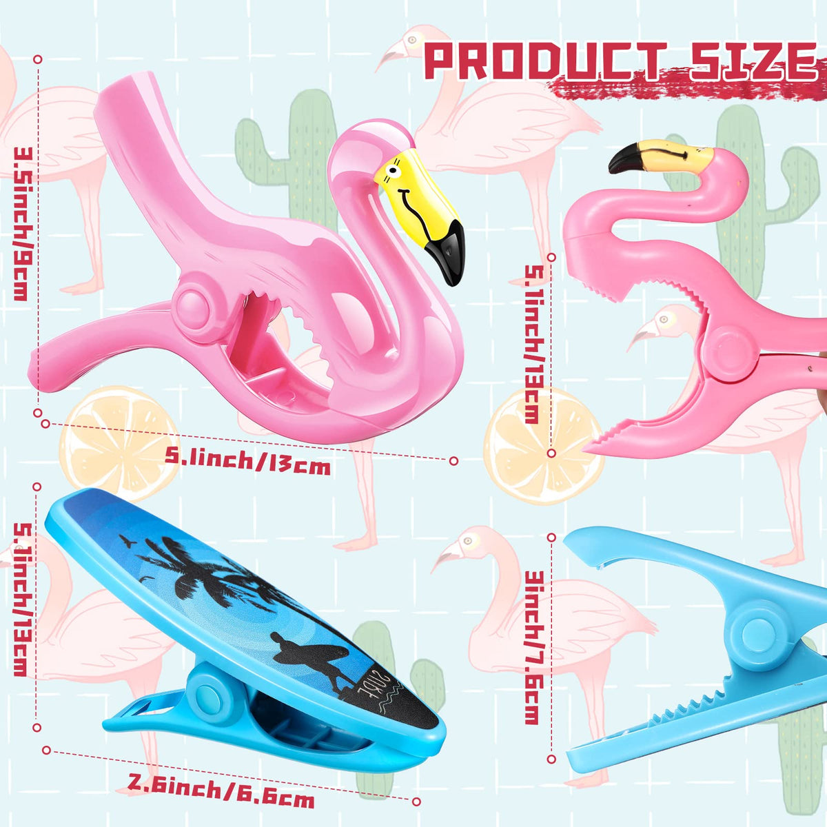 4 Pcs Beach Towel Clips (4 Count)