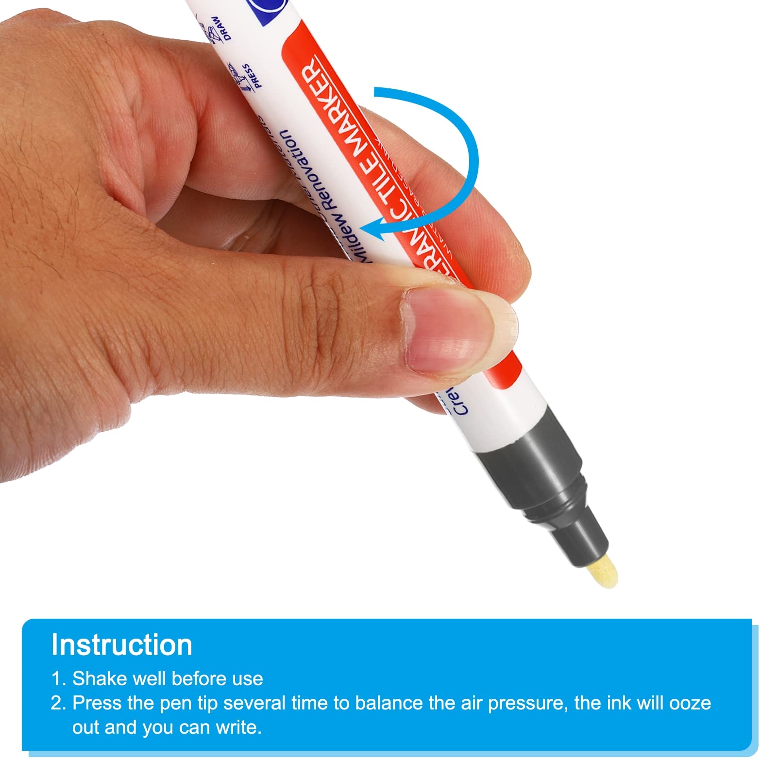 Grout Pen 4 Pack Dark Grey Tile Marker Waterproof Grout Sealer Pen Tile Repair Pens Paint Pens for Wall Floor Bathroom Kitchen Refresh (4 Count)