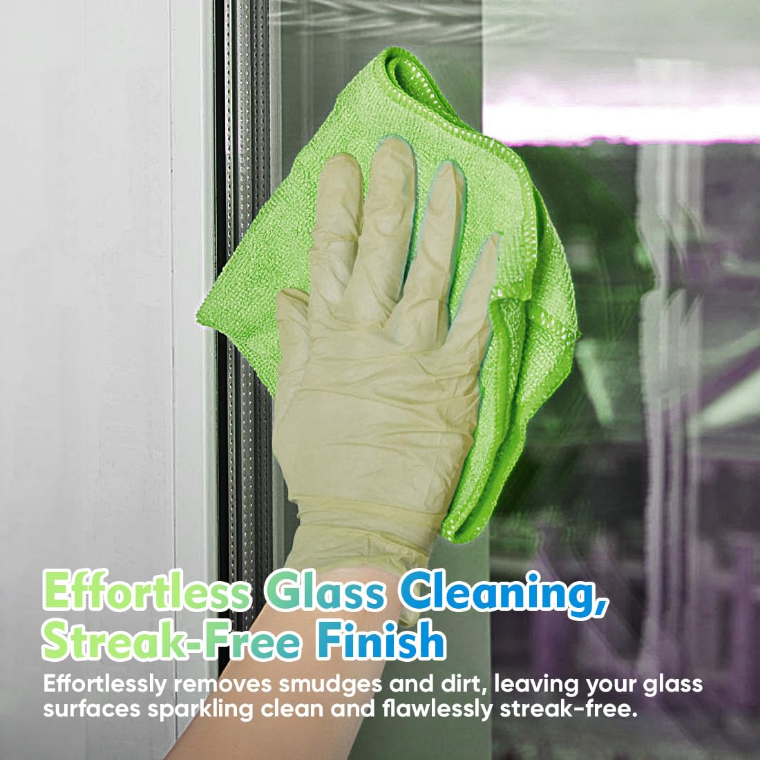 Green Microfiber Cleaning Cloth 20 Pack 11.5 x 11.5 Inch Microfiber Towels for Cars Ultra Absorbent Cleaning Rags Lint Free Cleaning Towels for Household Kitchen (20 Count)