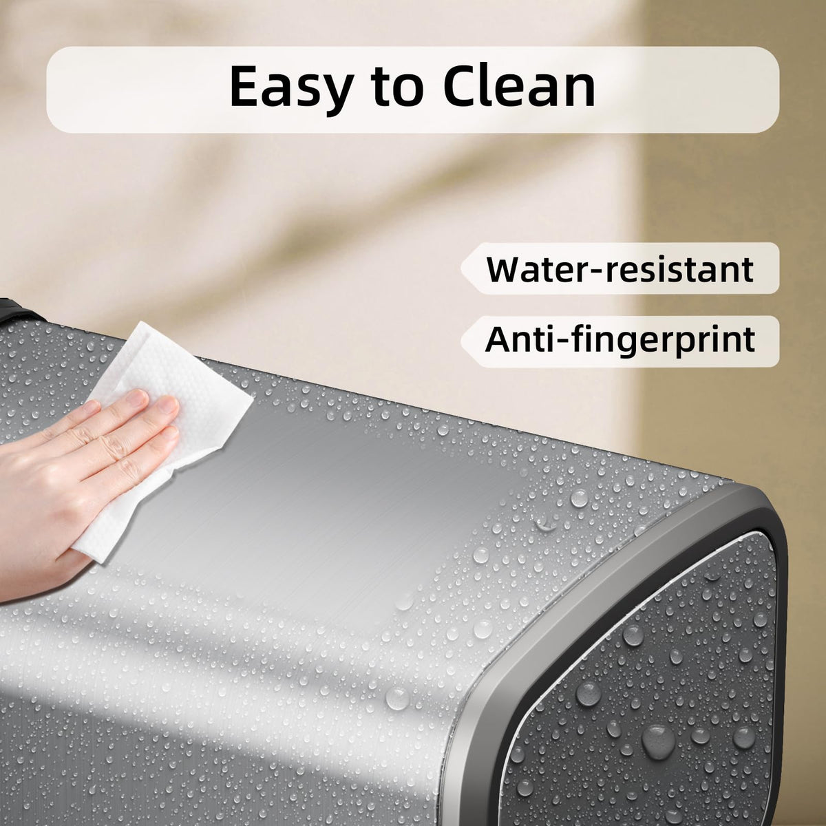 8L 2.1 Gal Small Bathroom Trash Can with Lid (60 Count)