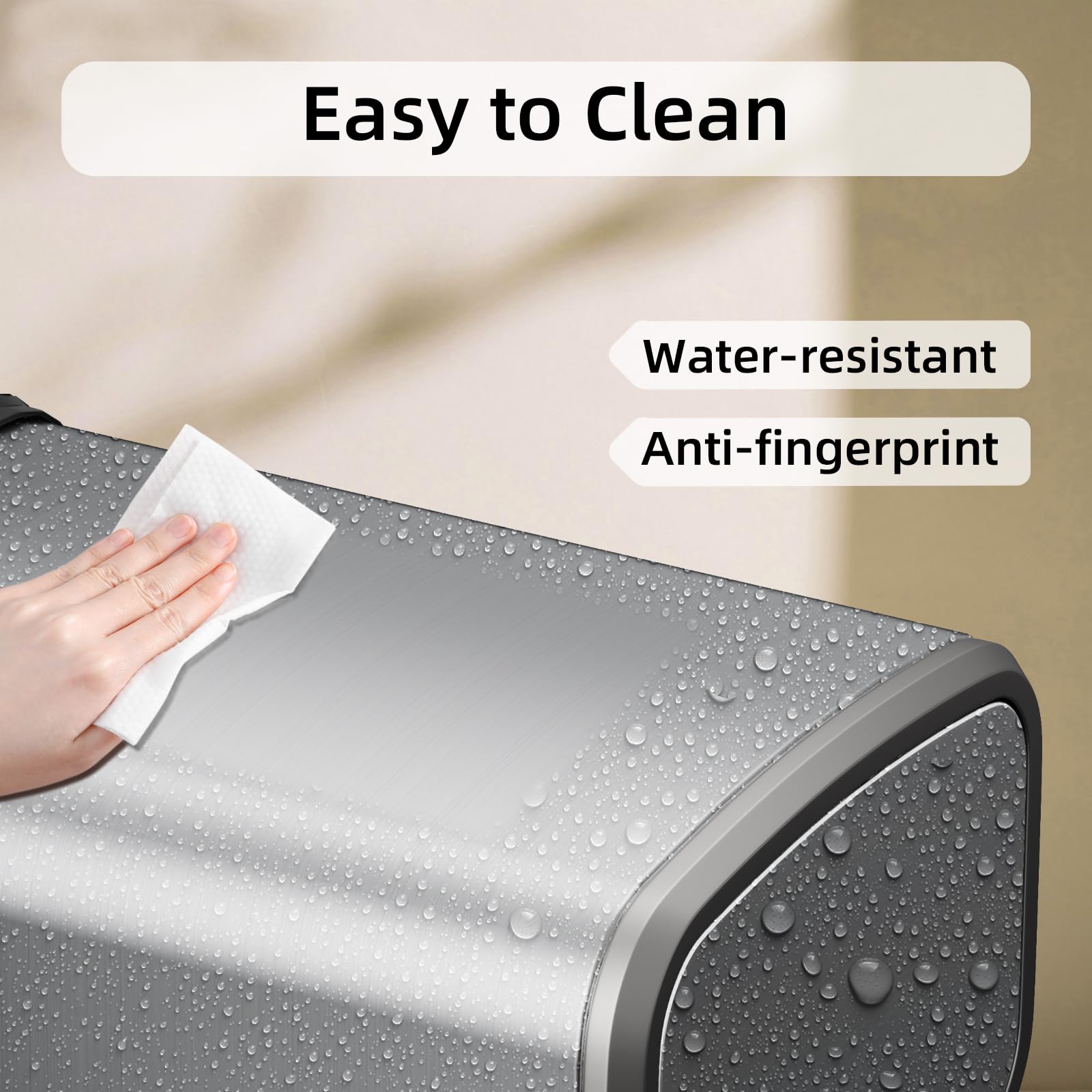 8L 2.1 Gal Small Bathroom Trash Can with Lid (60 Count)