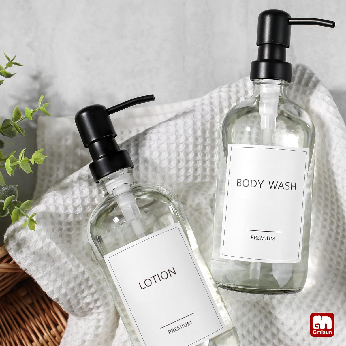 Glass Soap Dispenser with Pump (2 Count)