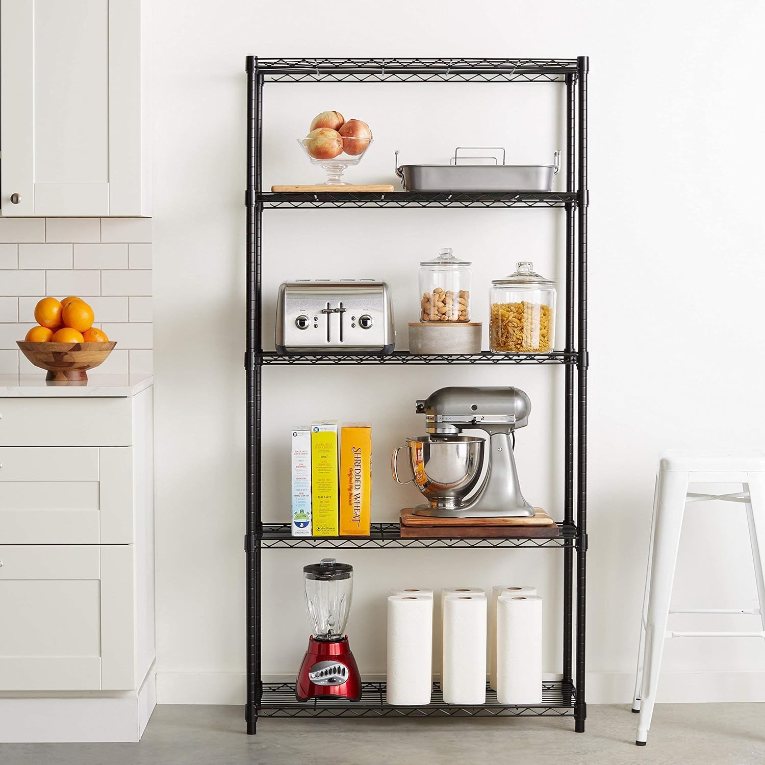 5 Shelf Adjustable Heavy Duty Steel Wire Rack