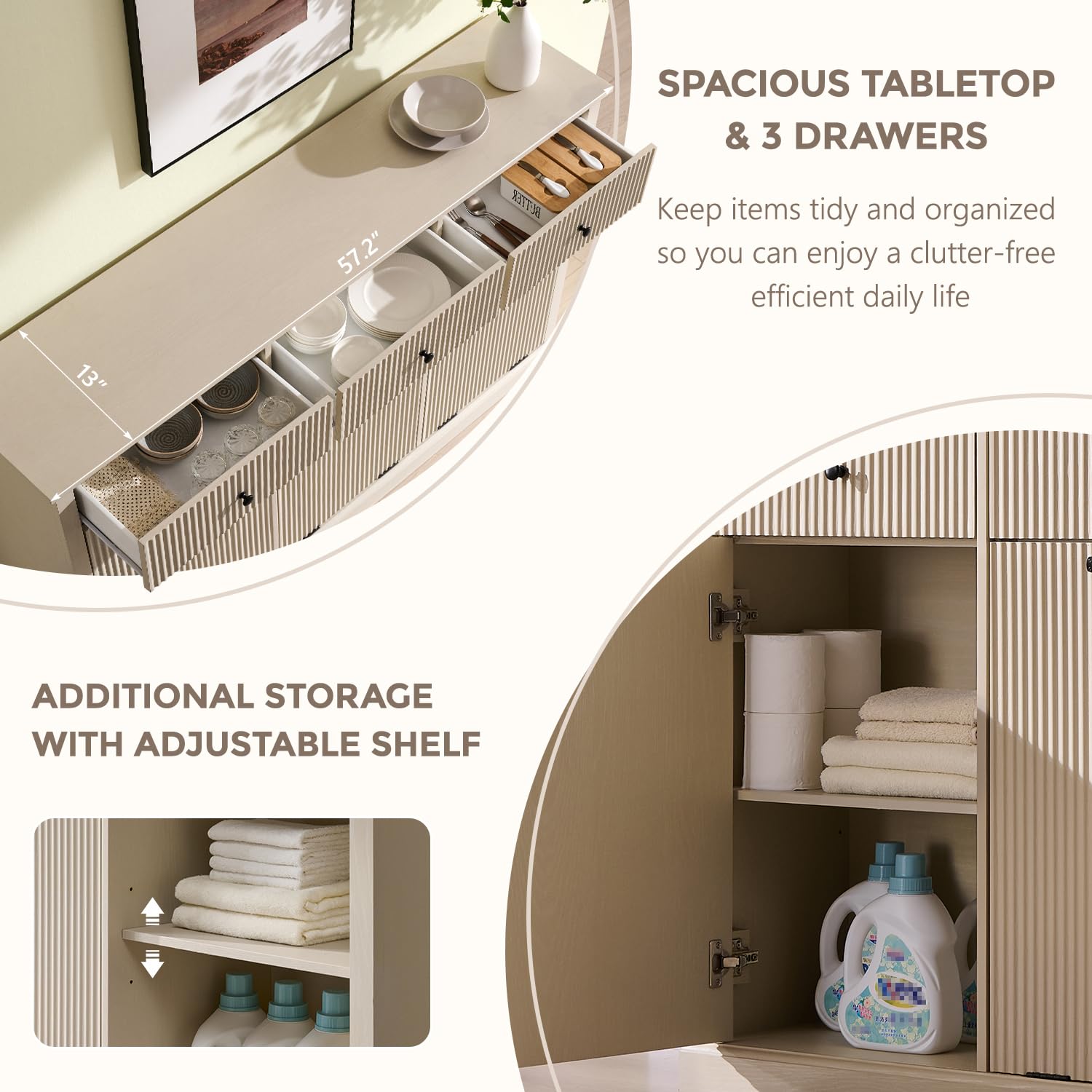 Triple Tilt Out Trash Can Cabinet