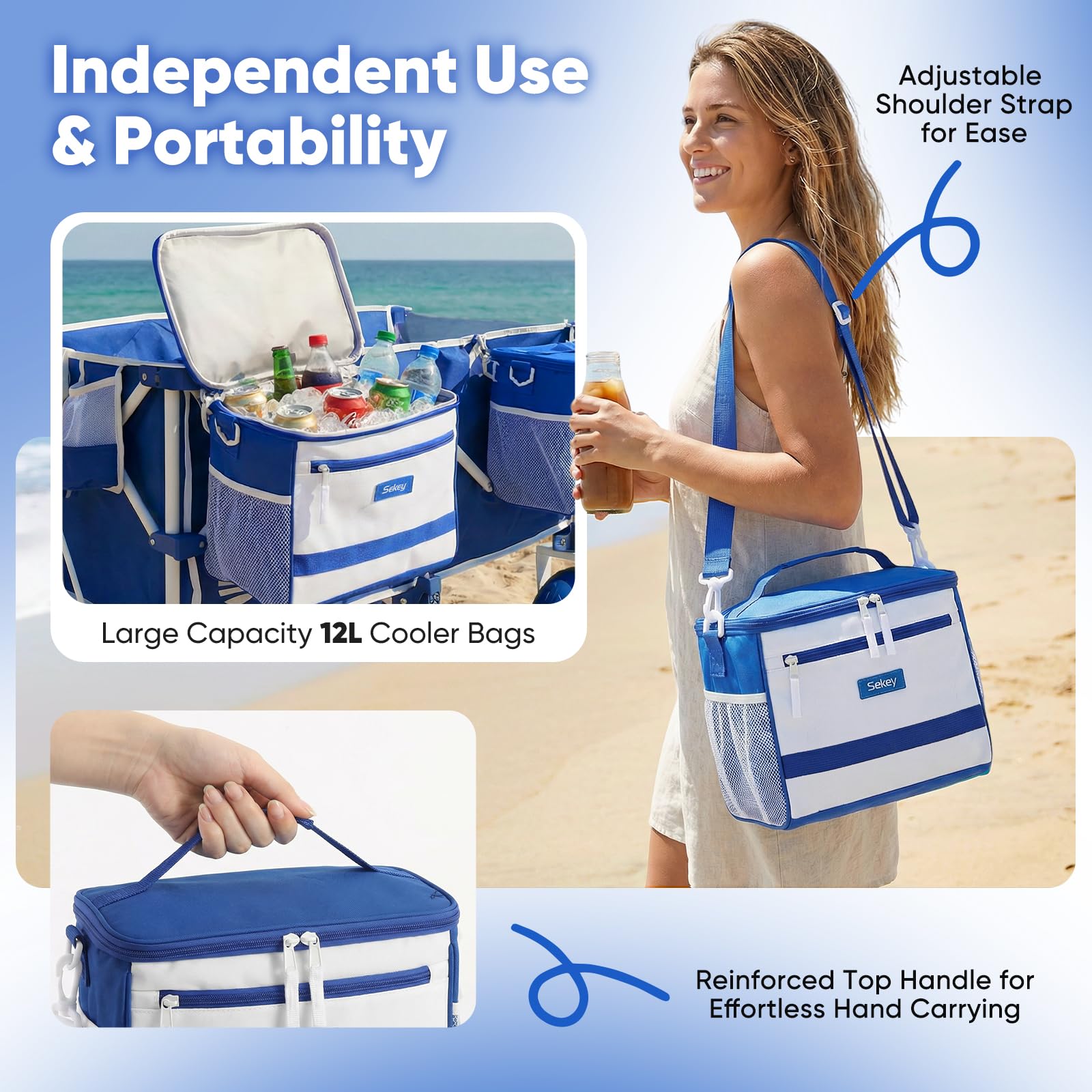 Heavy Duty Beach Wagon with 9" Big Sand