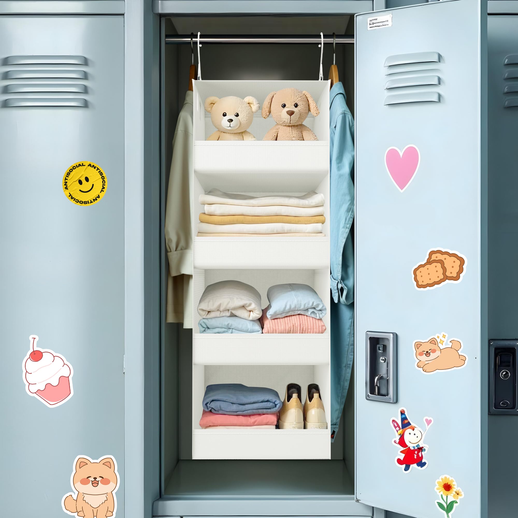 4 Shelf Hanging Closet Organizer