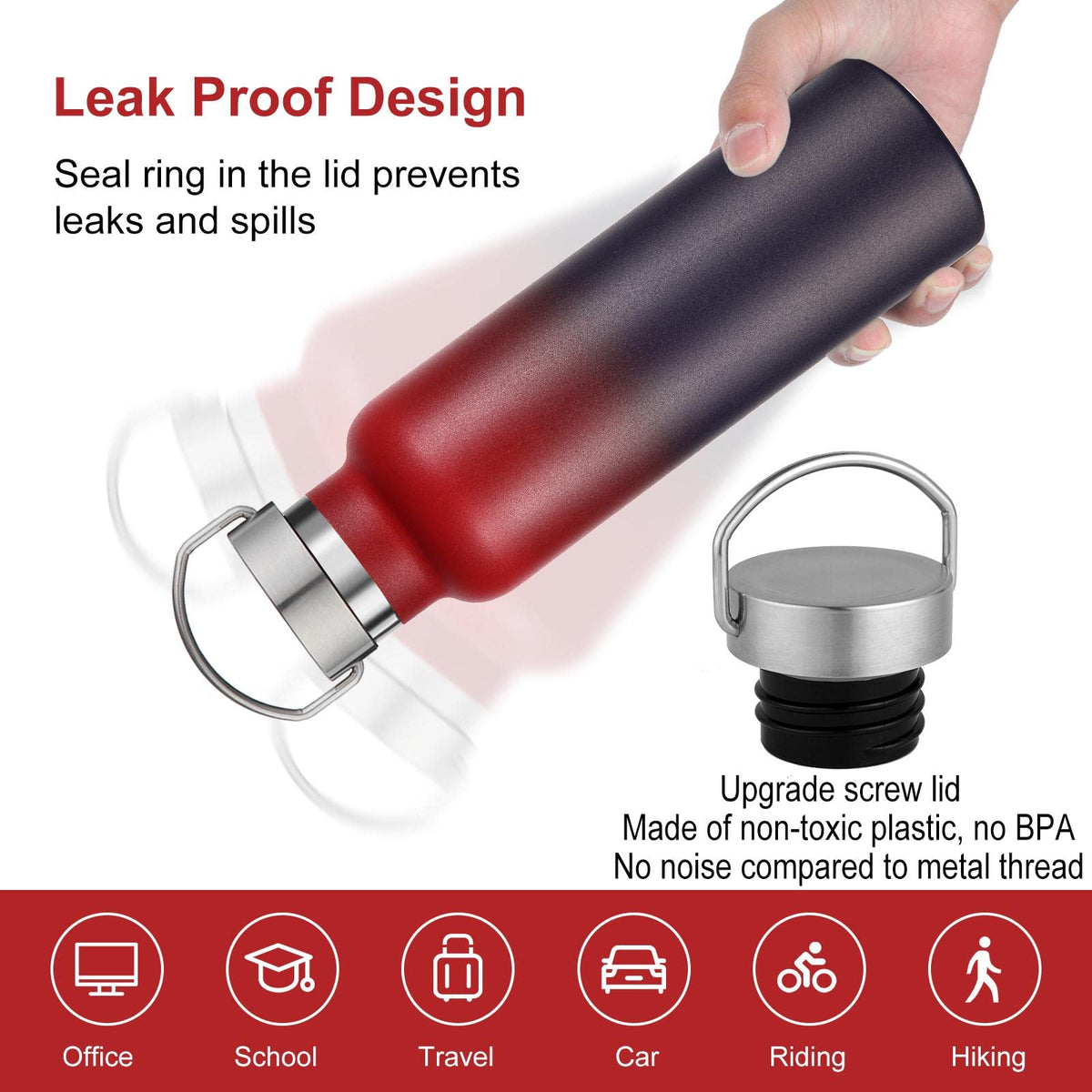 20 oz Insulated Water Bottles Bulk 2 Pack (2 Count)
