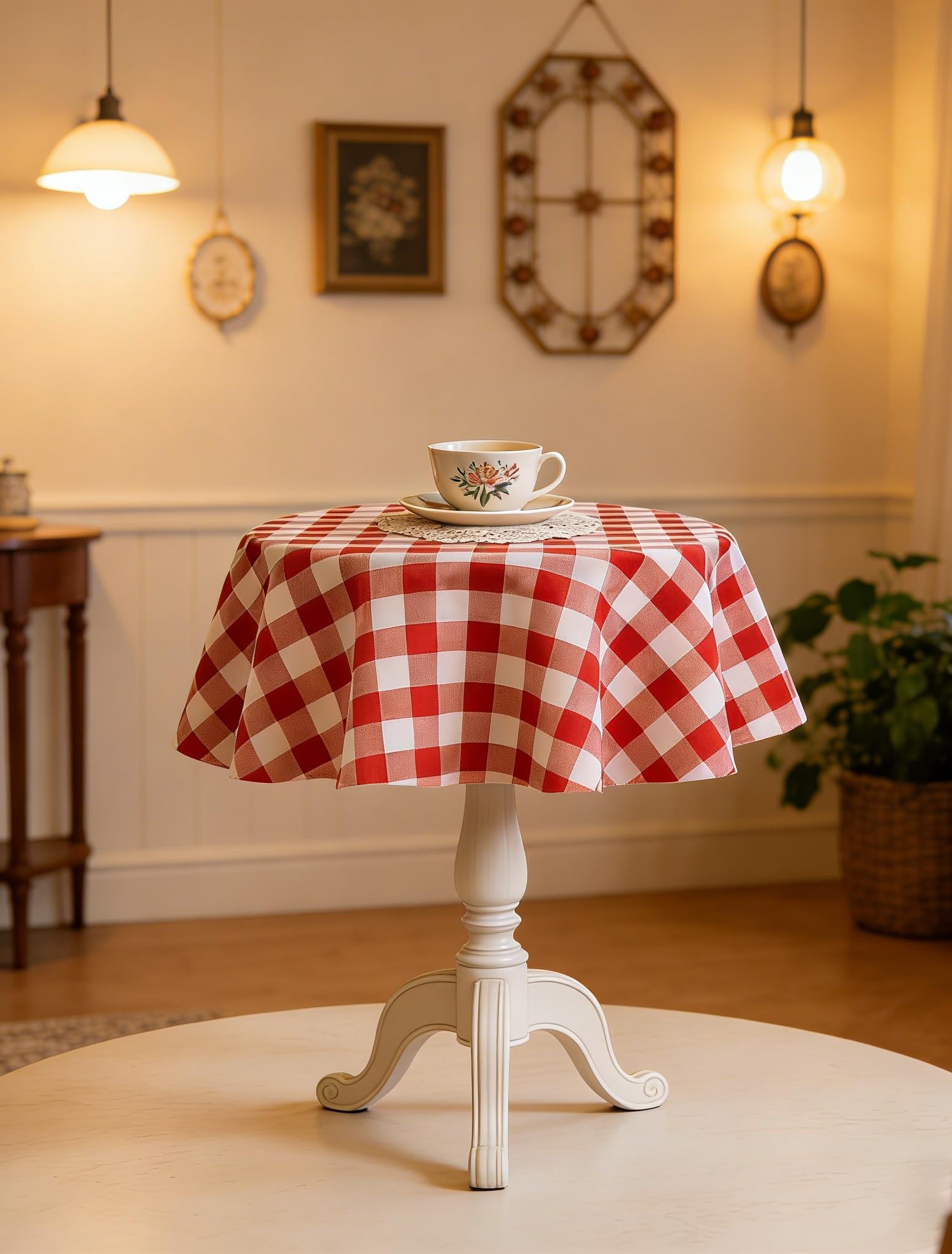 Waterproof Plaid Tablecloth Fabric