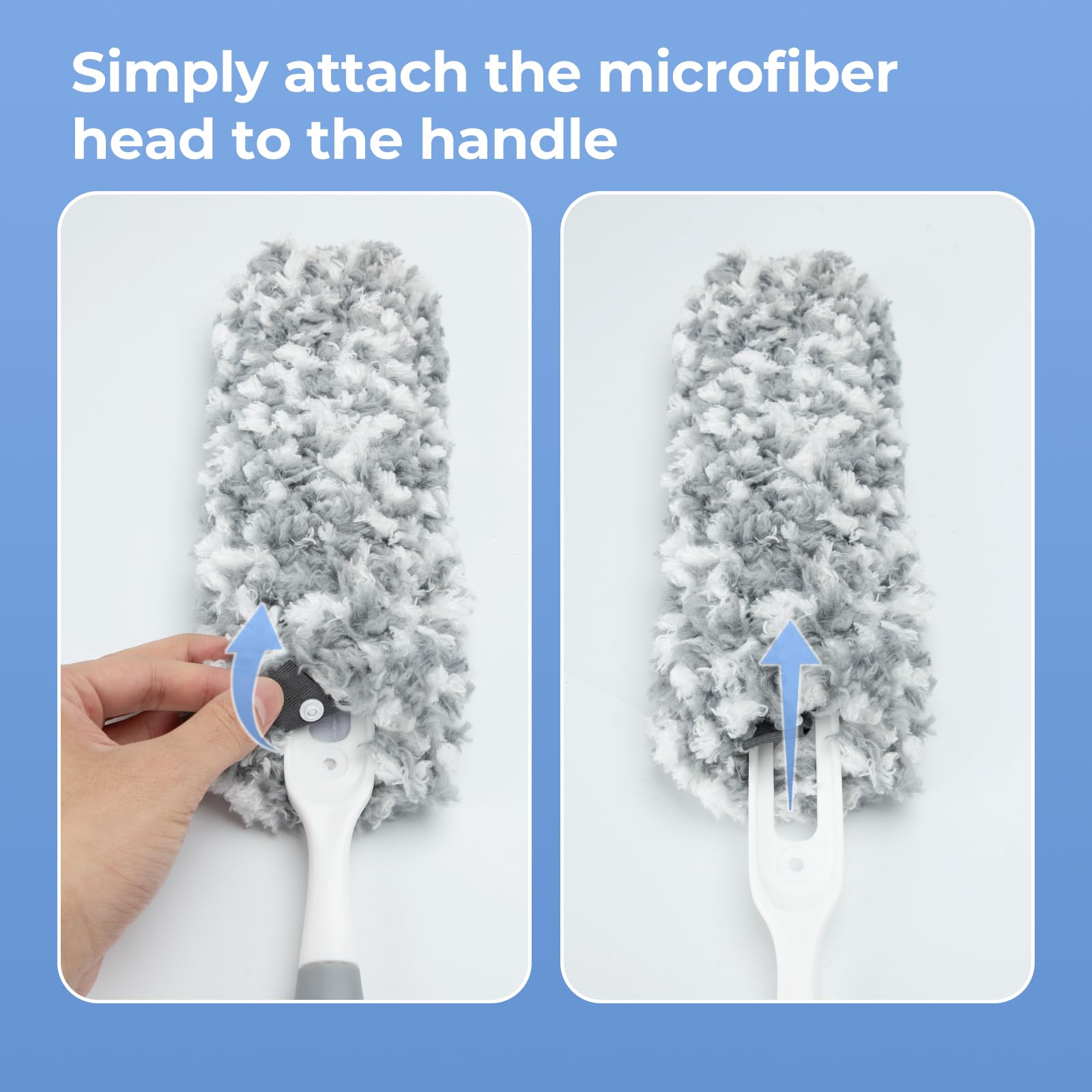 Microfiber Duster with an Extra Washable and Reusable Duster Head