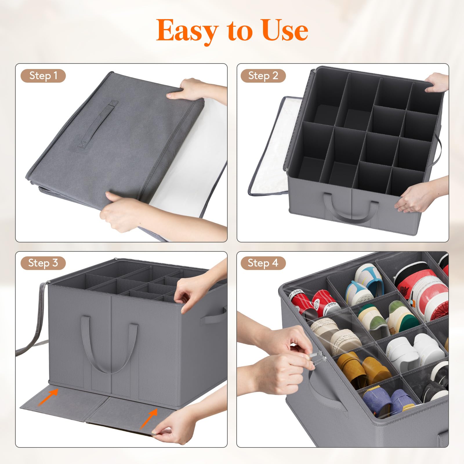 Shoe Storage Organizer for Closet (3 Count)