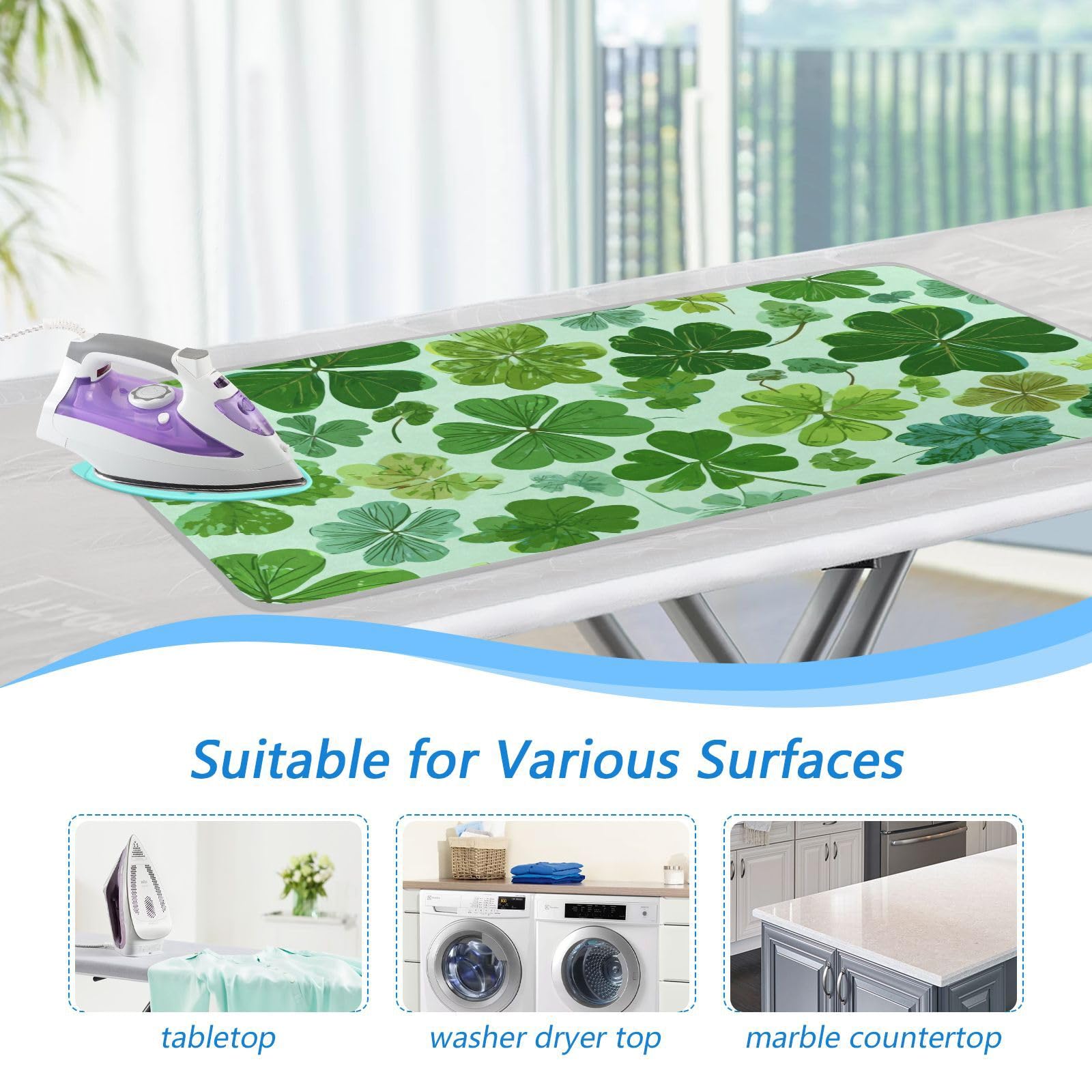Ironing Mat Portable Ironing Pad Ironing Blanket for Table Top Heat Resistance Double