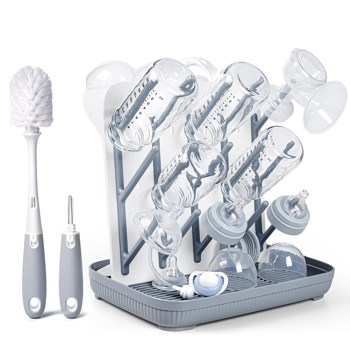Baby Bottle Drying Rack：Large Vertical Space Saver for Countertop