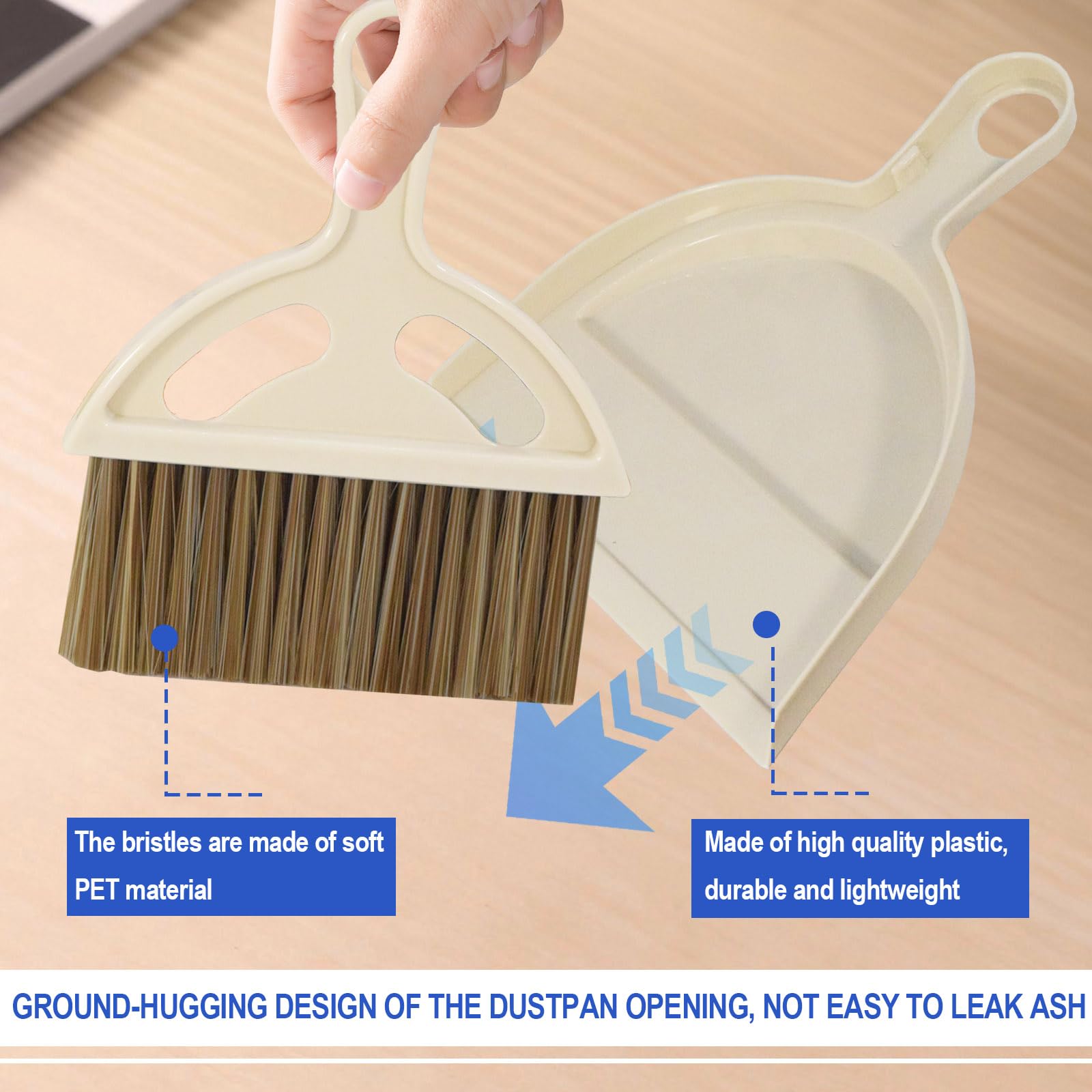 Mini Broom and Dustpan Set Hand Broom with Dustpan Portable Housekeeping Cleaning Tools for Desk