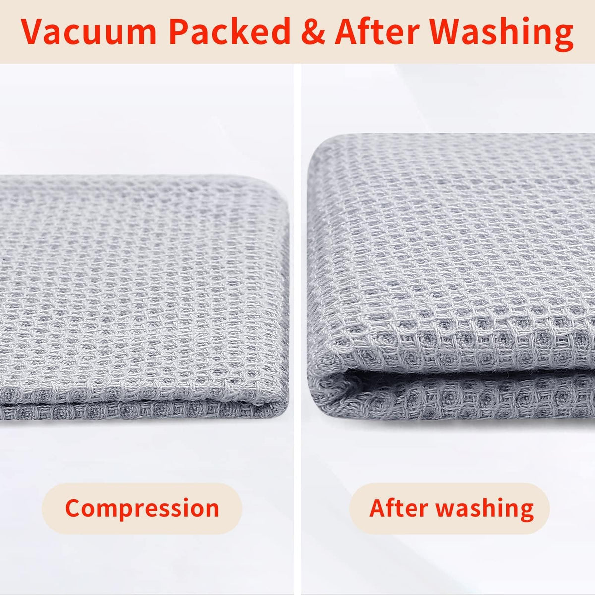 100% Cotton Waffle Weave Kitchen Dish Towels 12 (12 Count)