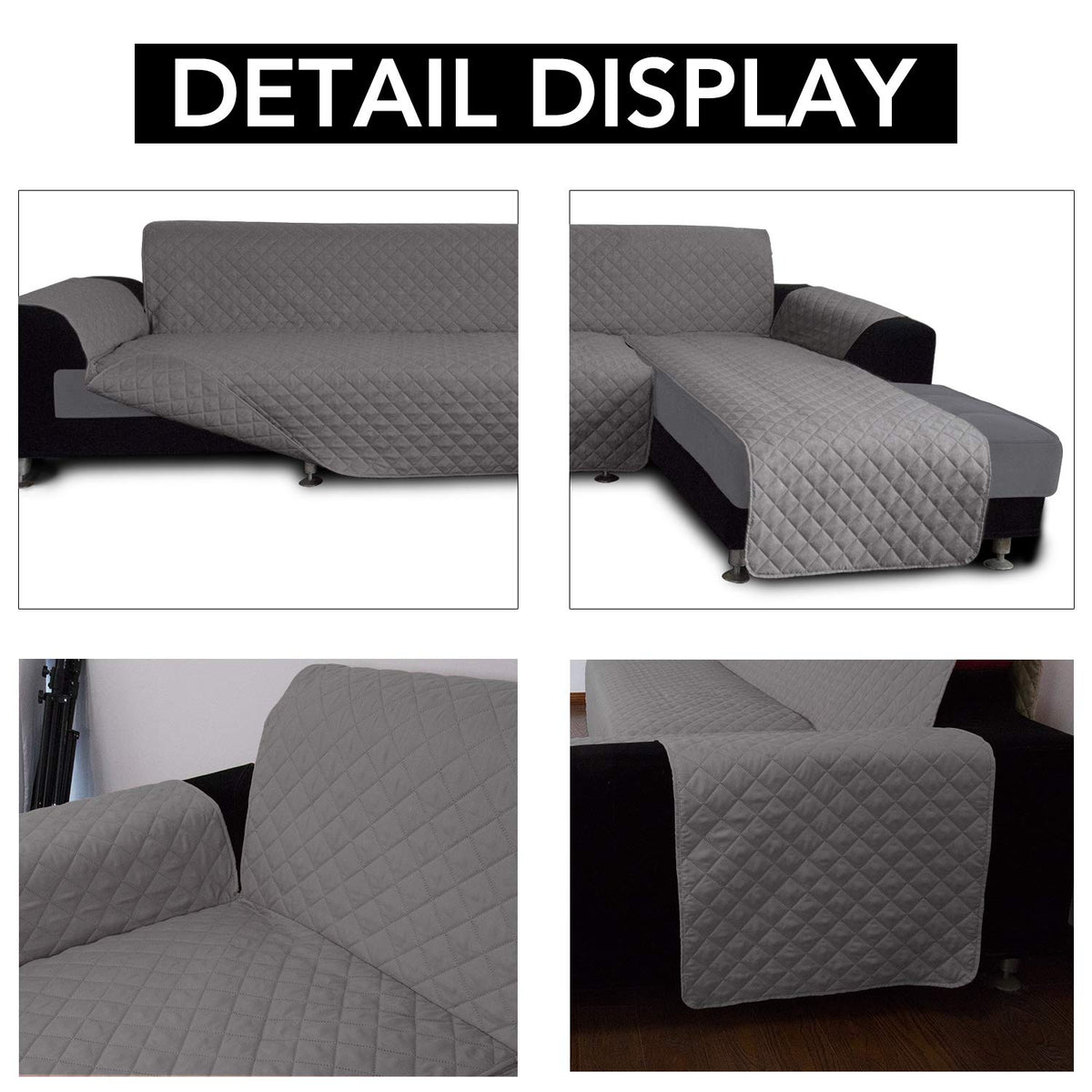 Sofa Slipcover L Shape Sofa Cover Sectional Couch Cover Furniture Protector Mat for Pets Dog Cat