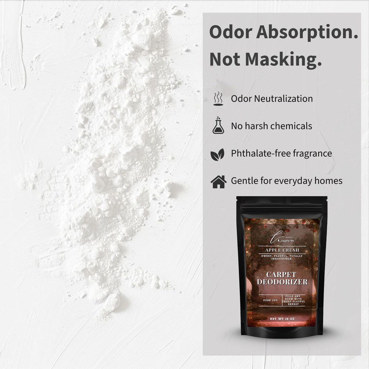 Apple Crush Carpet Deodorizer Powder (16 Ounce)