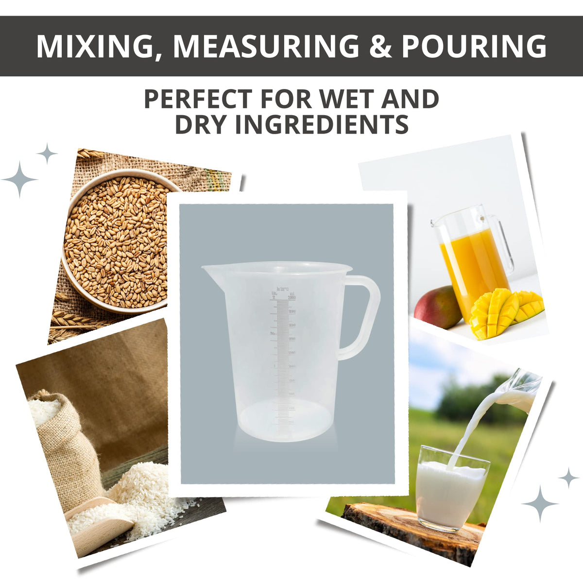 Plastic Graduated Measuring and Mixing Pitcher